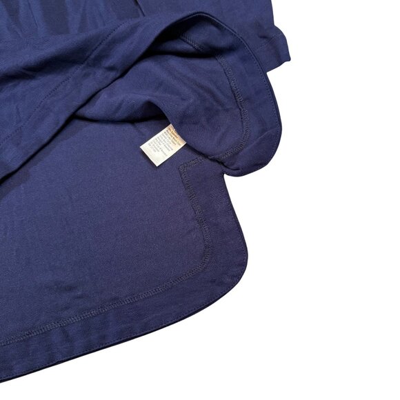 Crown & Ivy Curvy Navy 3/4 Sleeve Tunic Top Womens 2X Cotton Blend Scoop Neck - Picture 6 of 7